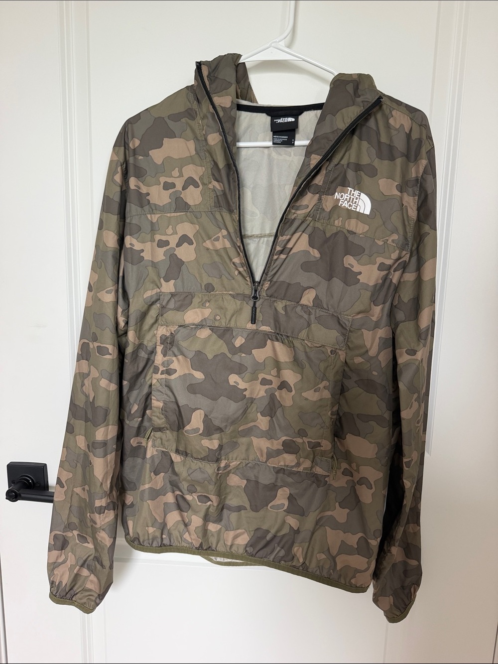 The North Face Olive & Tan Camo Pullover Anorak